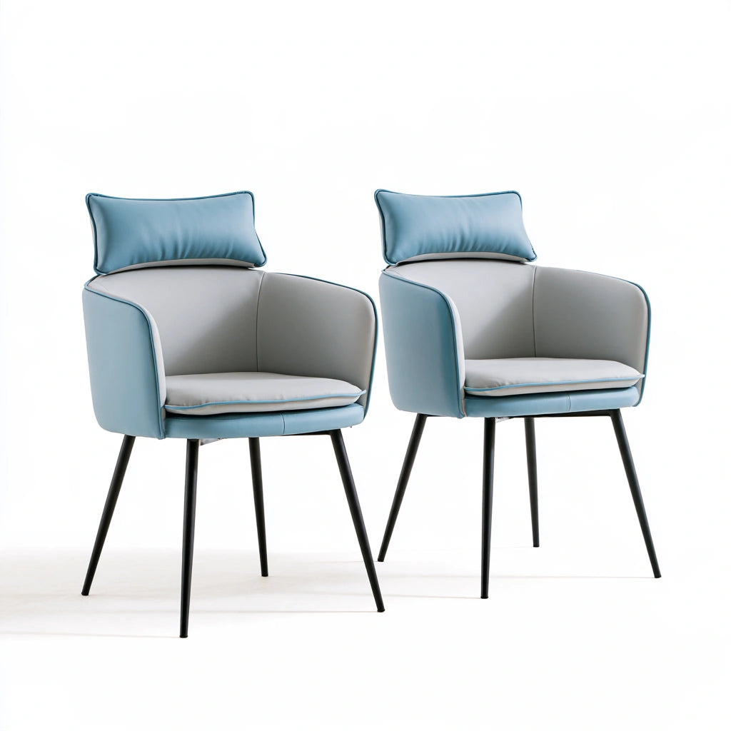 Chaise de salle à manger aux lignes épurées, coloris gris