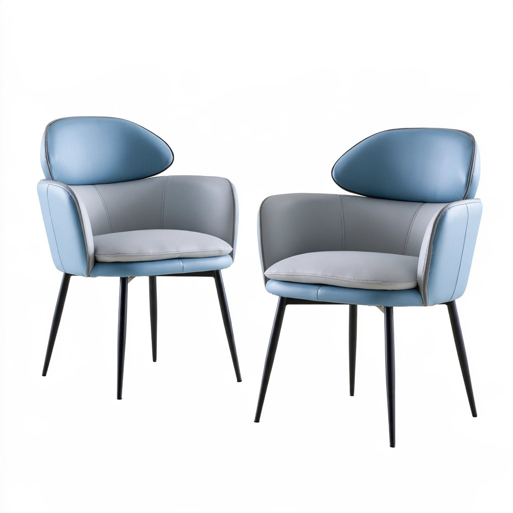 Chaise de salle à manger aux lignes épurées, coloris gris