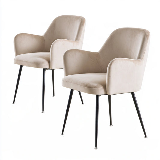 Fauteuil de salle à manger aux lignes épurées, coloris gris