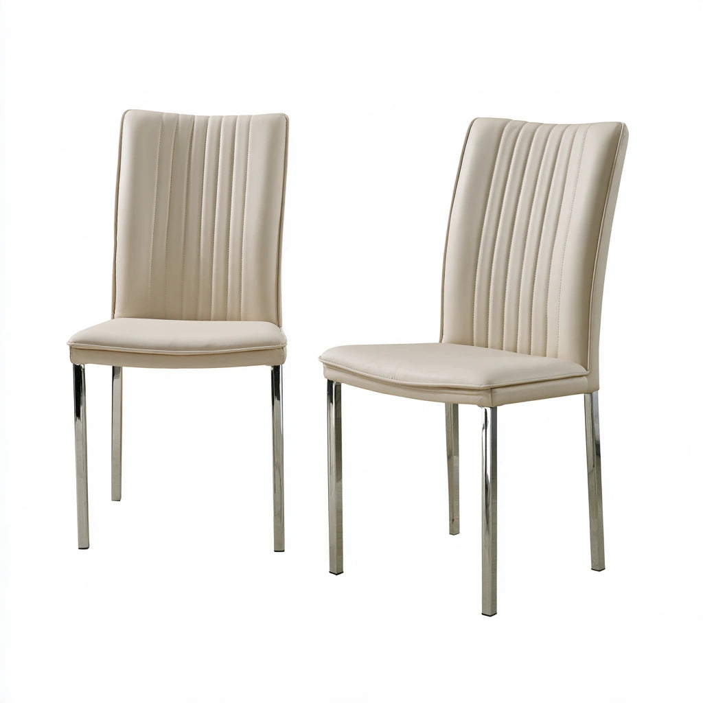 Chaise de salle à manger aux lignes épurées, coloris blanc